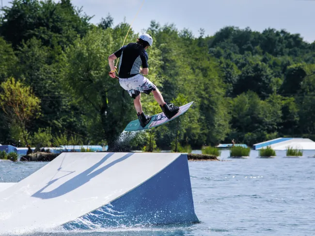 Water skiiing jump